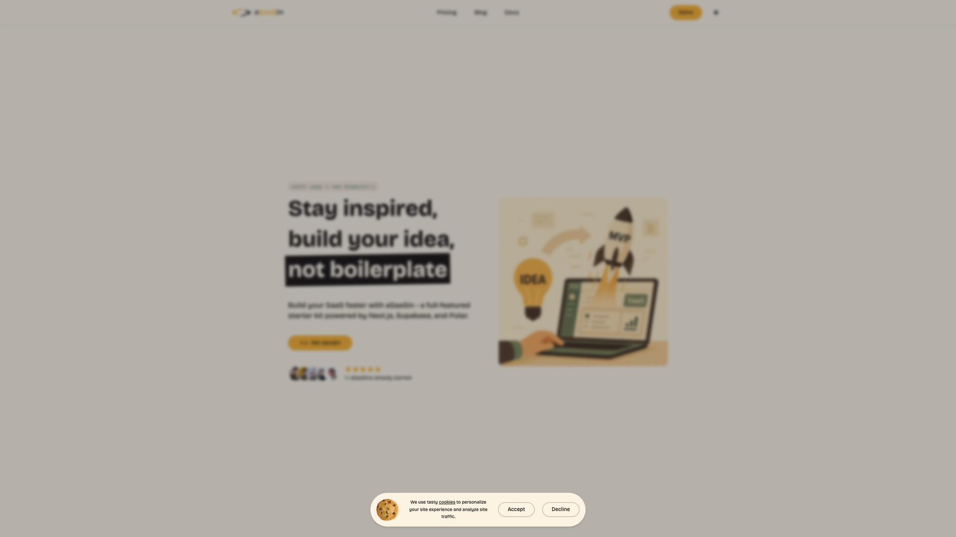 aSaaSin SaaS Starter Kit screenshot