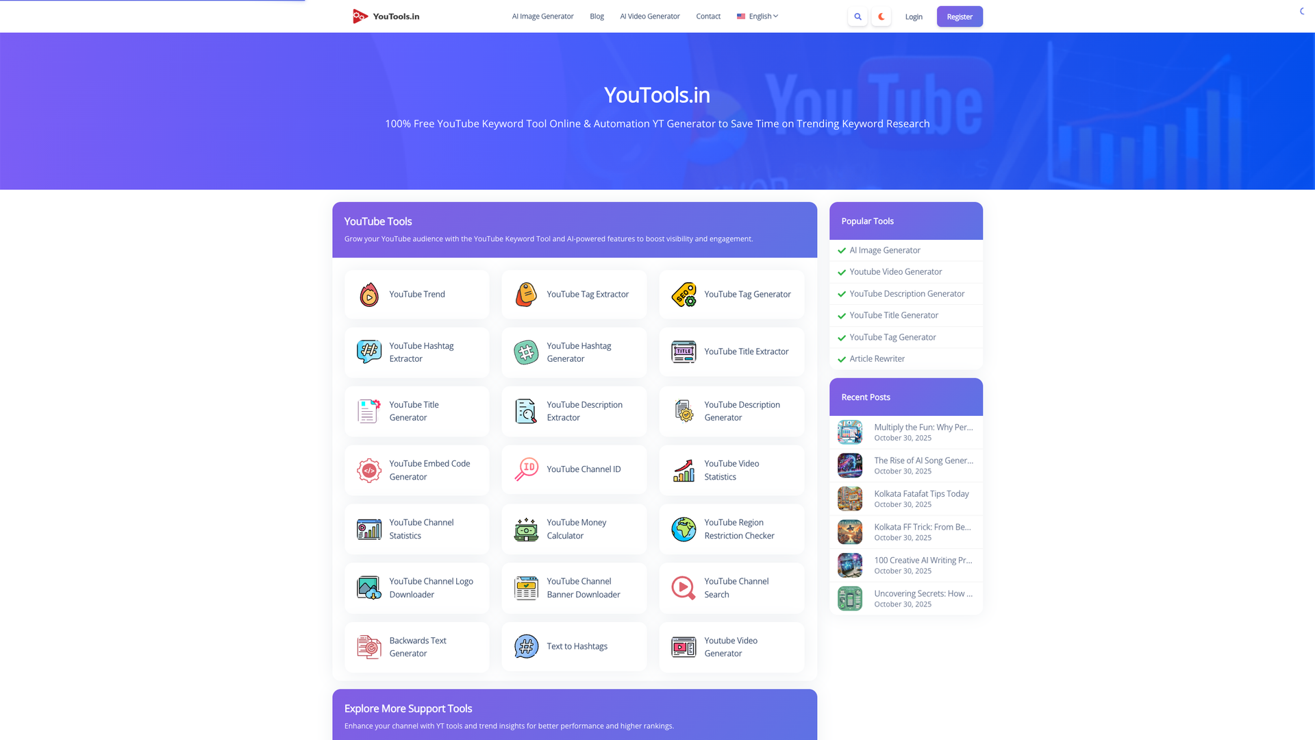 YouTools YouTube Keyword Tool screenshot