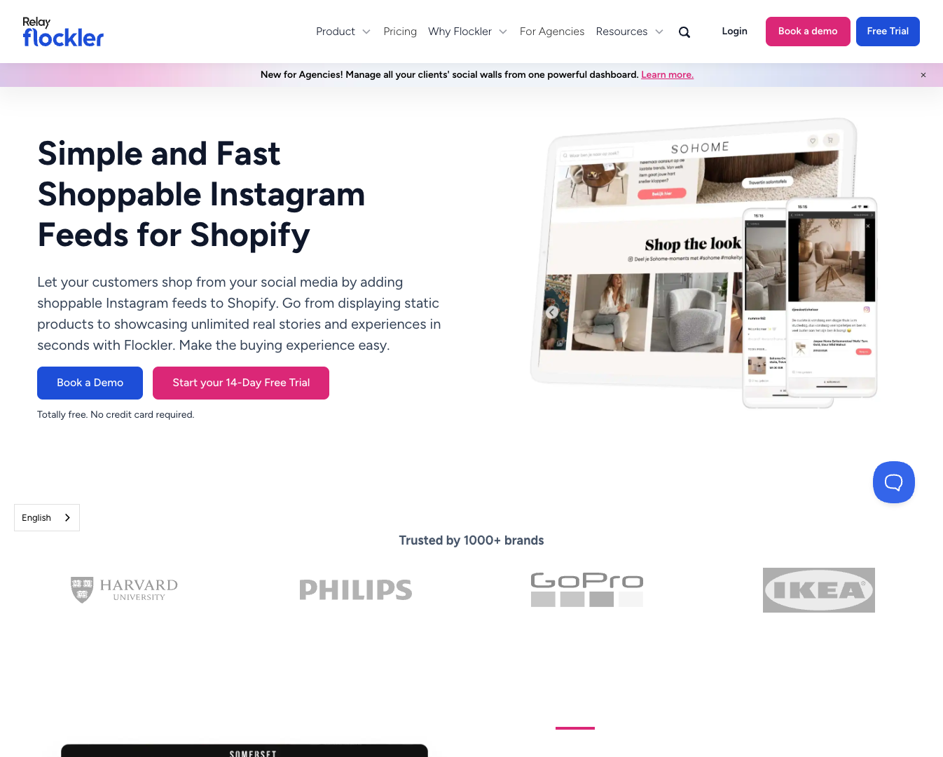 Flockler Shoppable Instagram Feed screenshot
