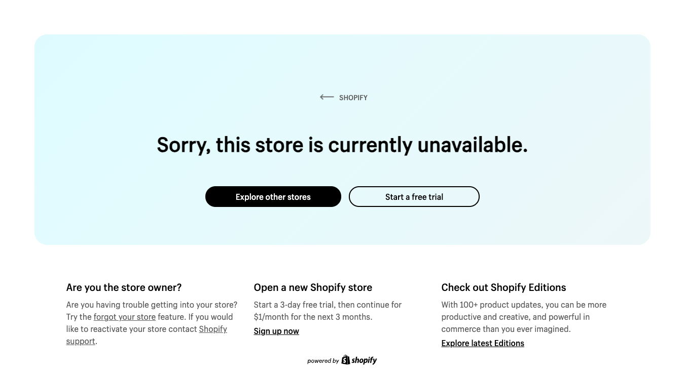 Shopify screenshot