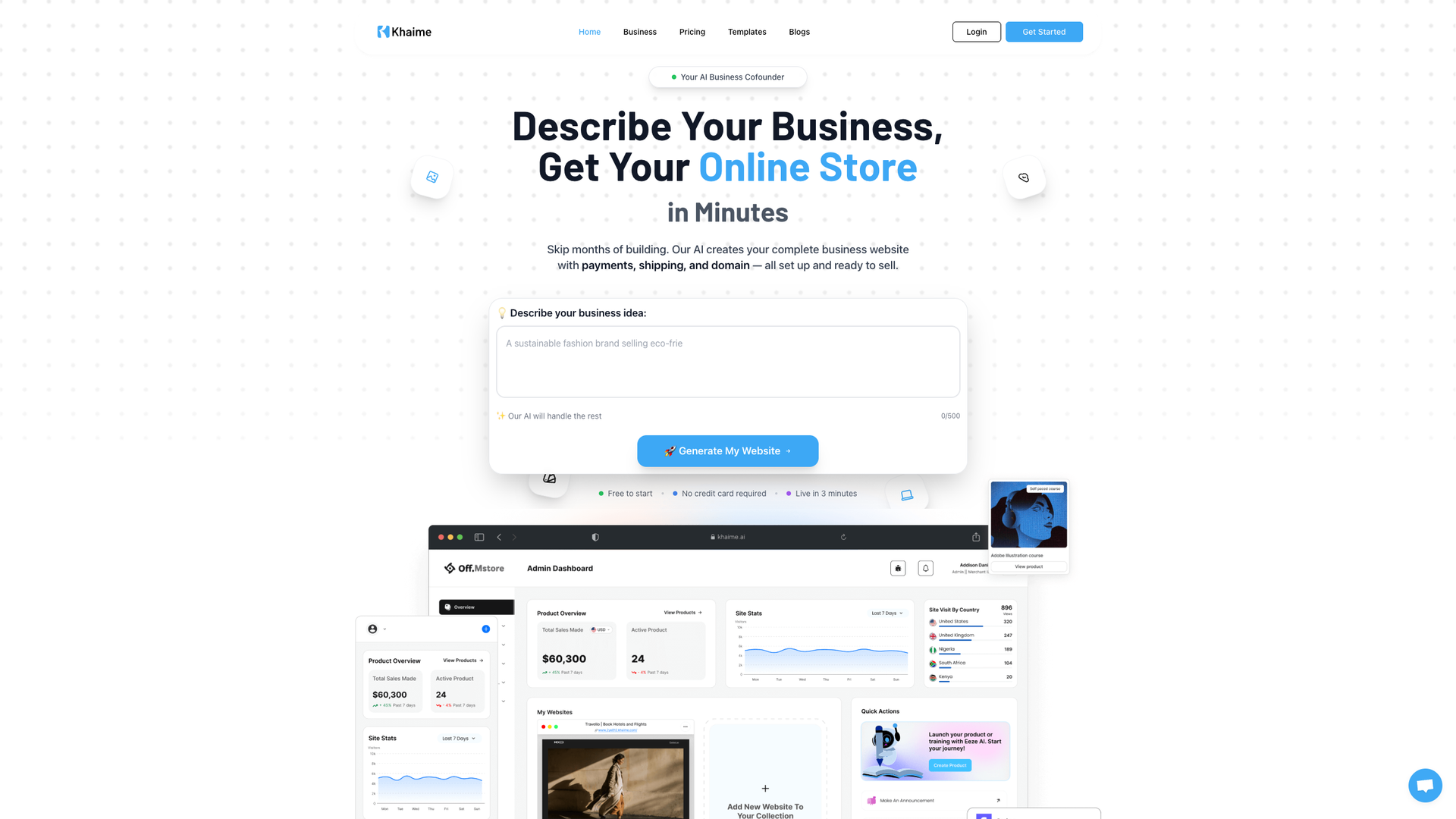 Khaime AI screenshot