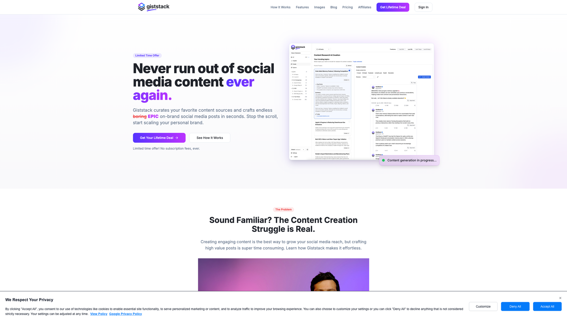 Giststack screenshot