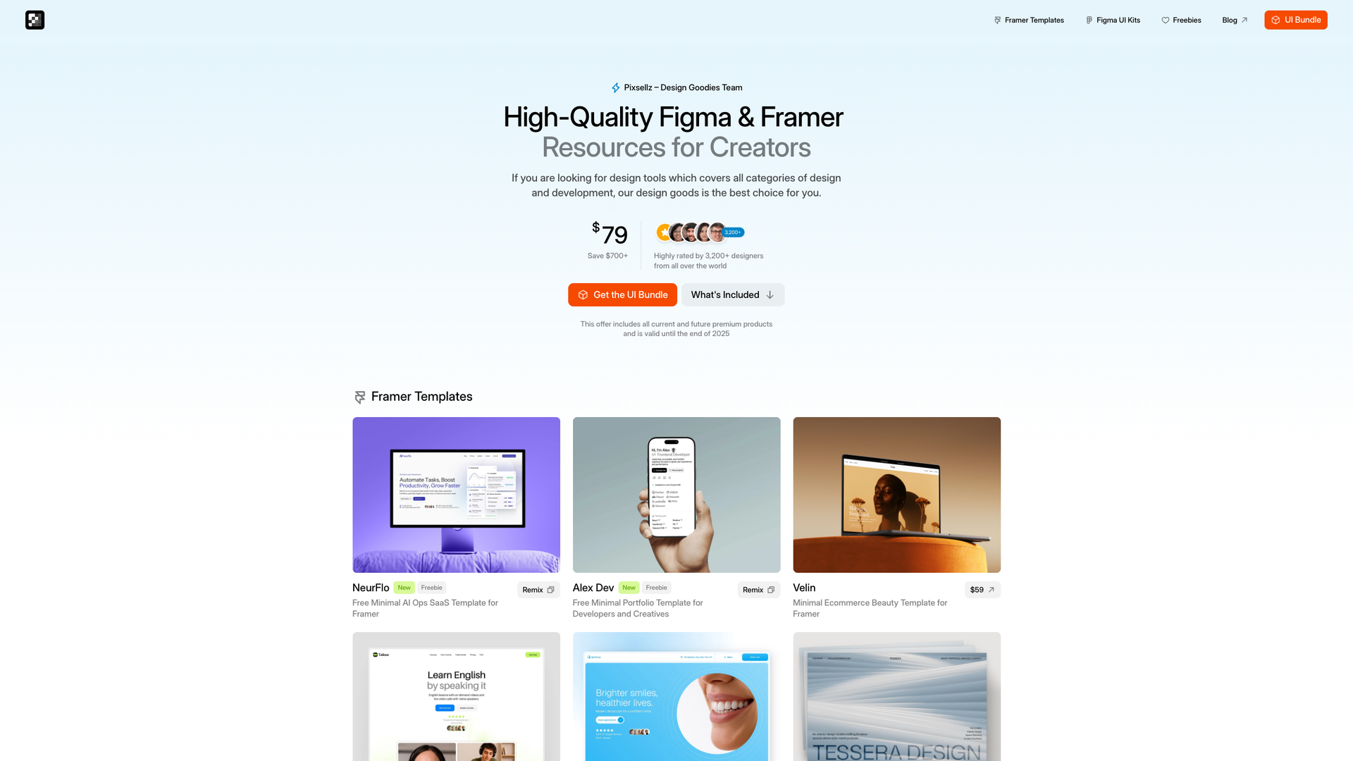Pixsellz UI Bundle 2025 screenshot