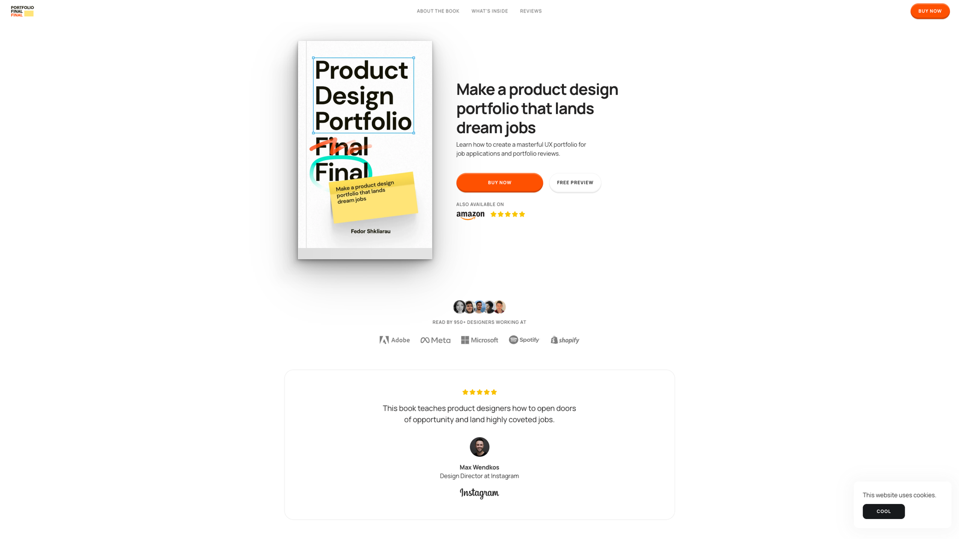 Product Design Portfolio Final Final screenshot