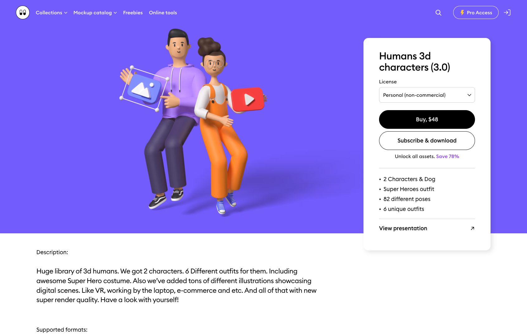 Humans 3D Characters (3.0) screenshot