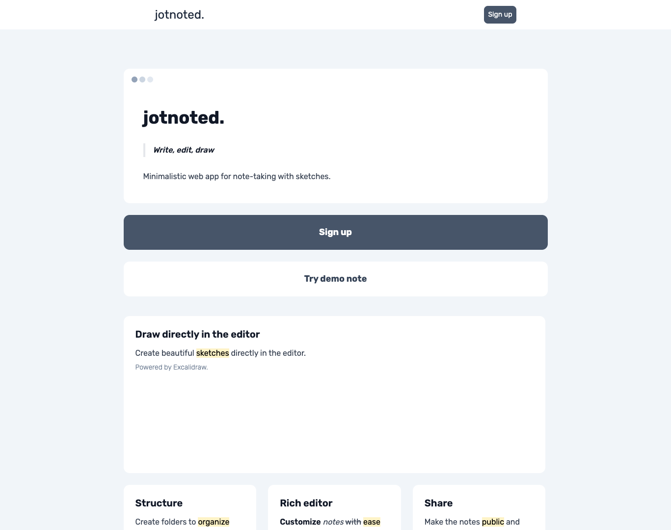 jotnoted. screenshot