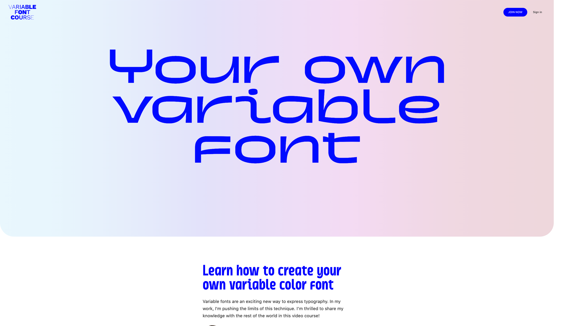 Variable Font Course with Typearture screenshot