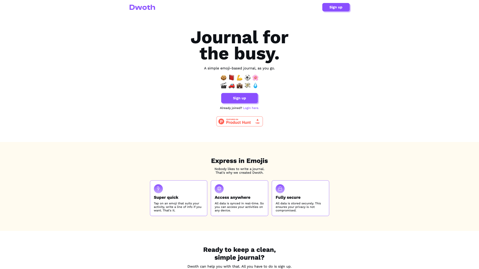 Dwoth - Emoji Journal screenshot