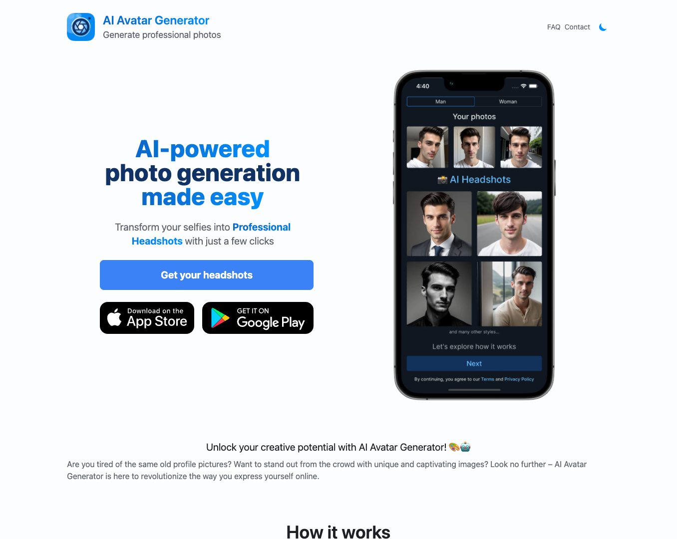 AI Avatar Generator screenshot