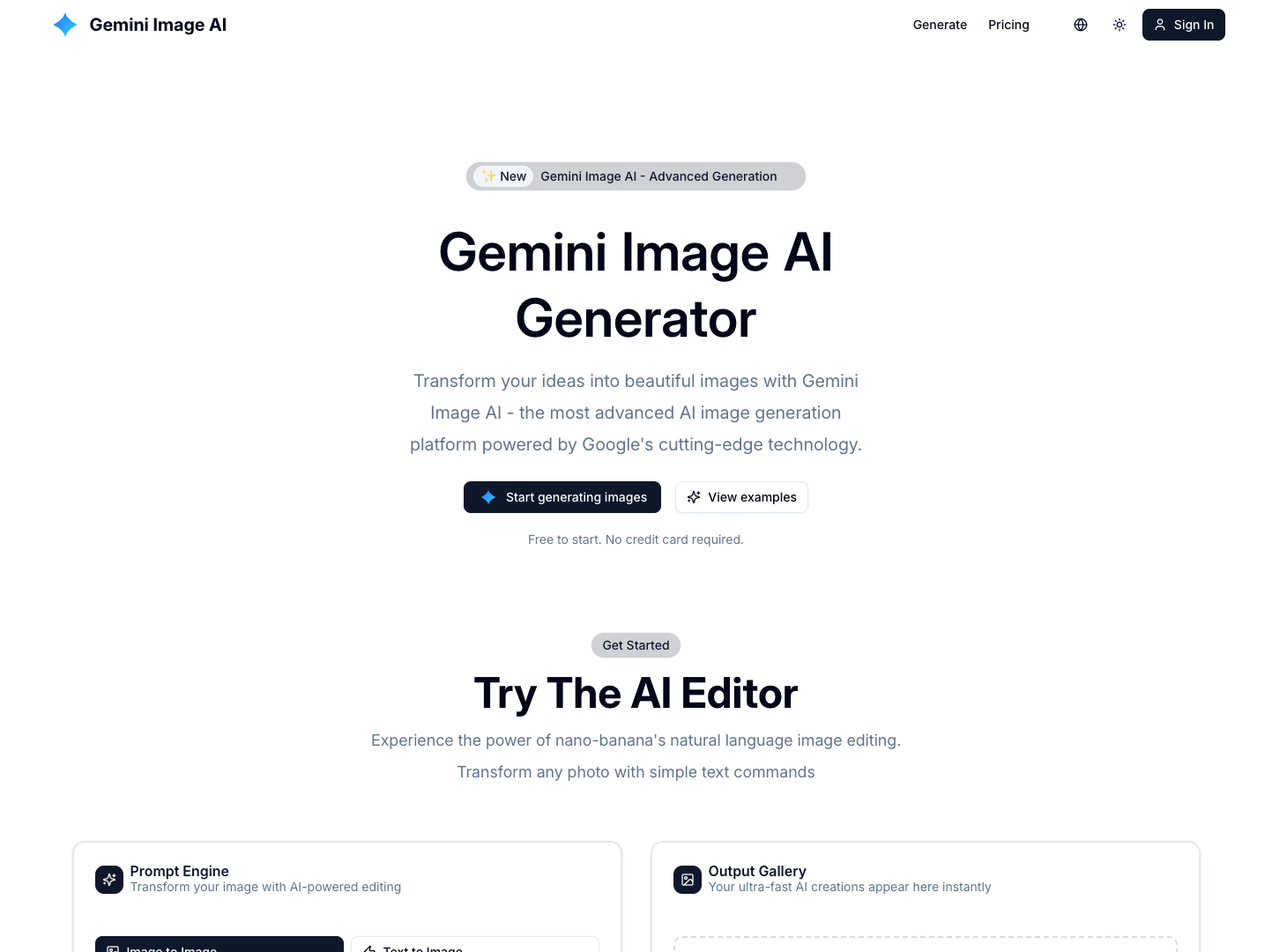 Gemini Image AI screenshot