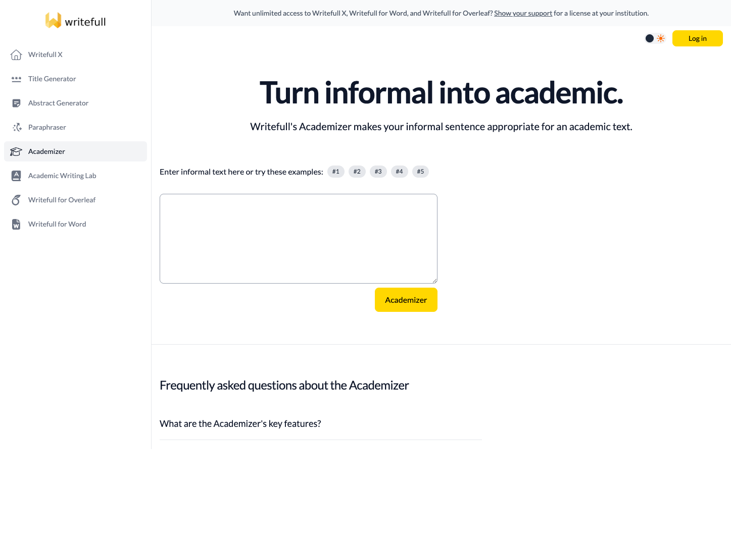 Writefull X screenshot