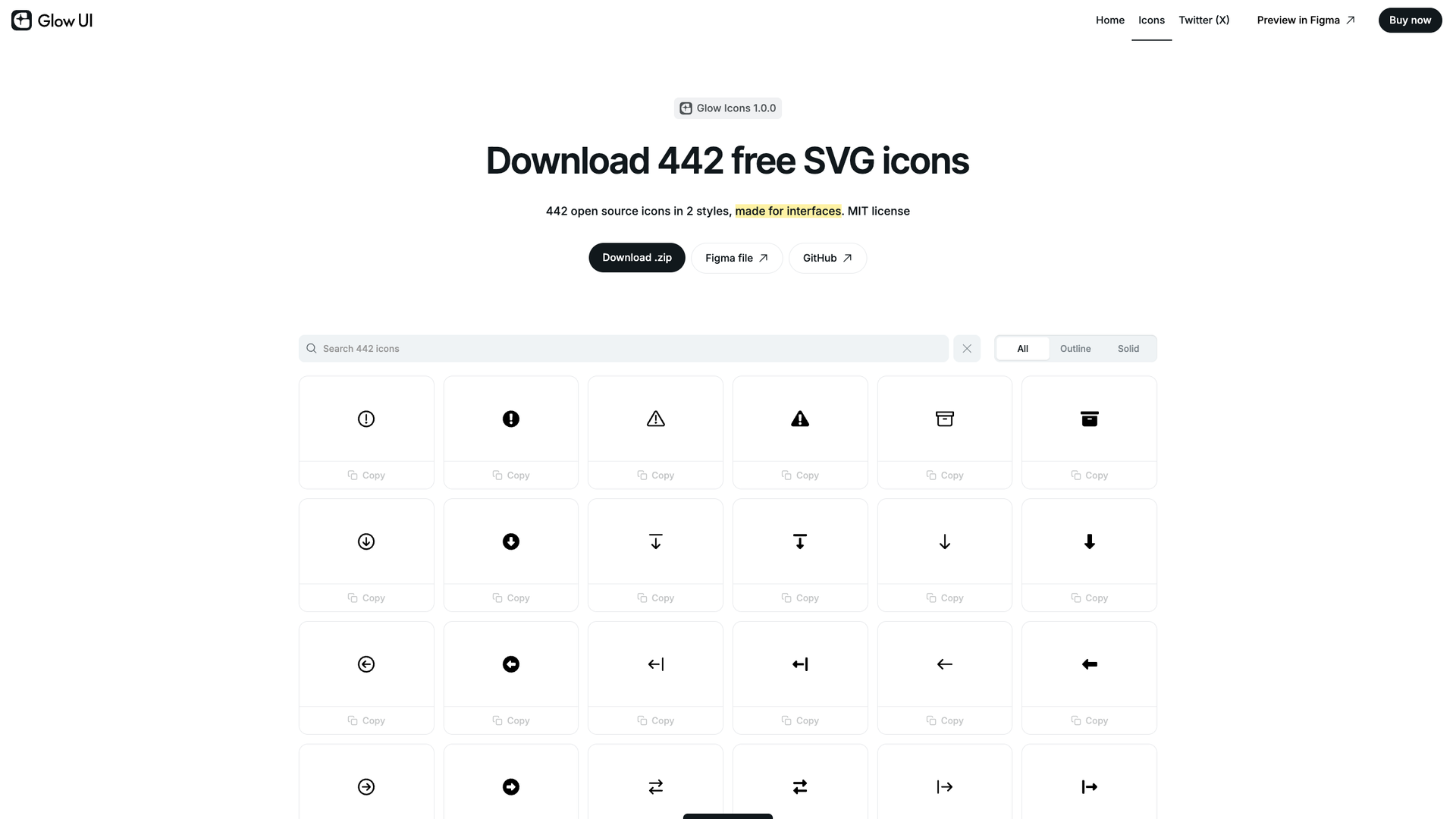 Glow Icons screenshot