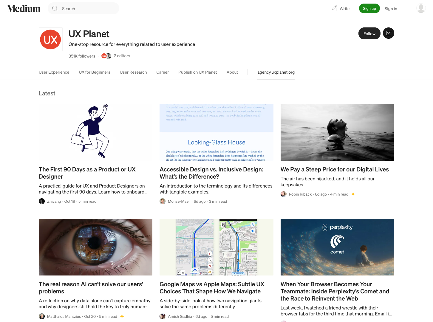 UX Planet screenshot