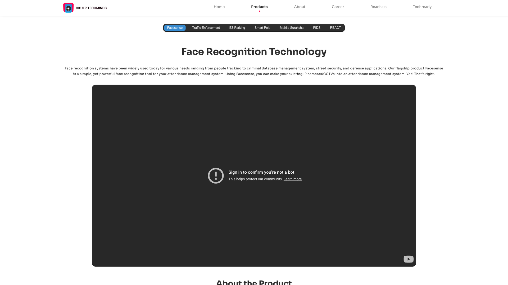 Facesense screenshot