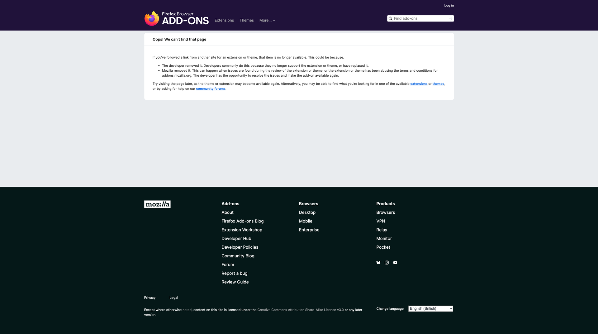 Firefox Add-ons screenshot