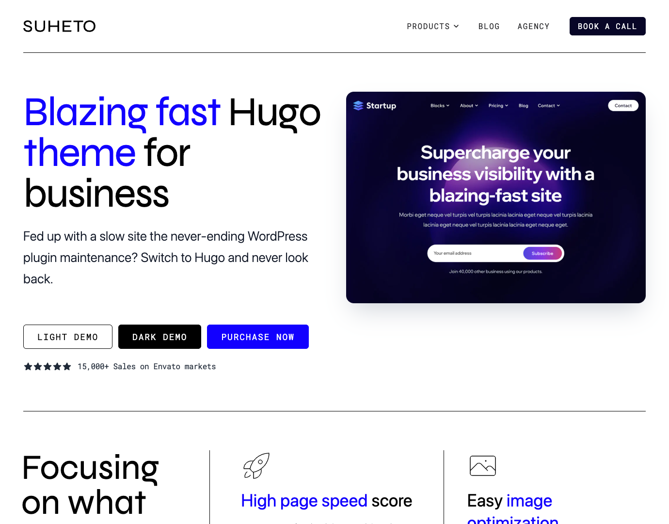 Startup Hugo Theme for Business screenshot