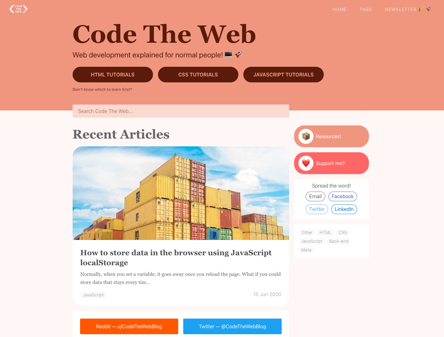 Code The Web screenshot