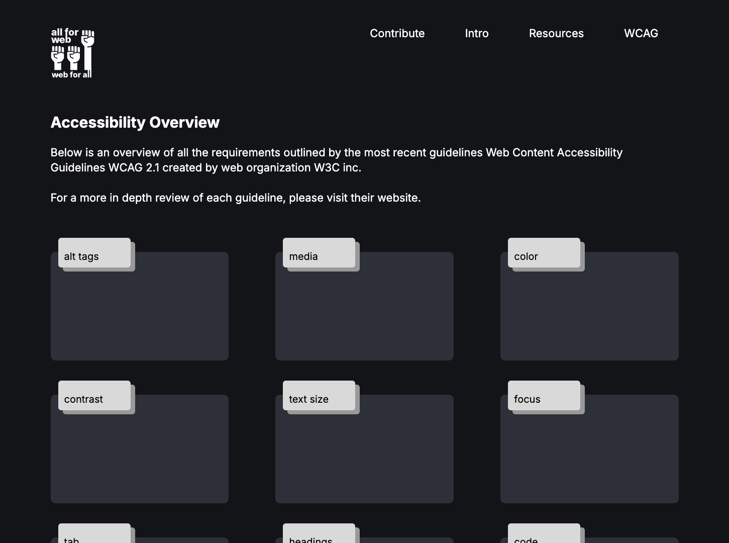 WCAG 2.1 Accessibility Guide screenshot