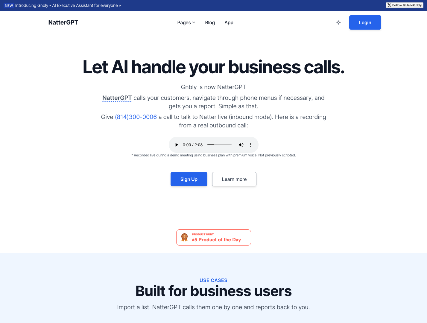 NatterGPT screenshot