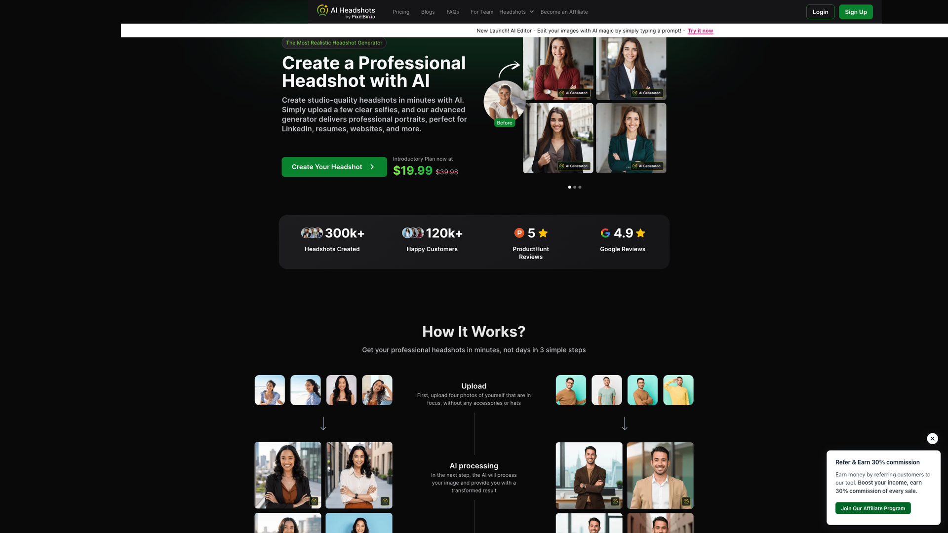 AI Headshot Generator screenshot