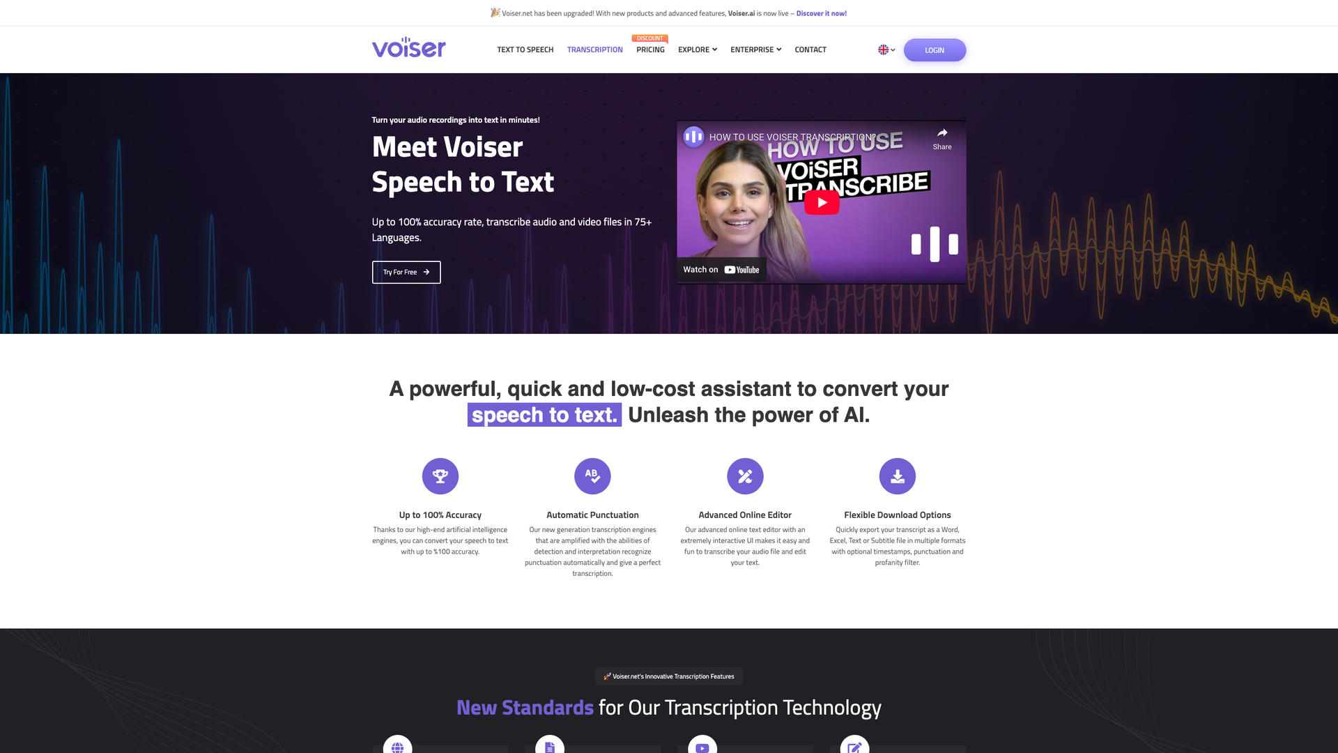Voiser AI Transcription & Text‑to‑Speech screenshot