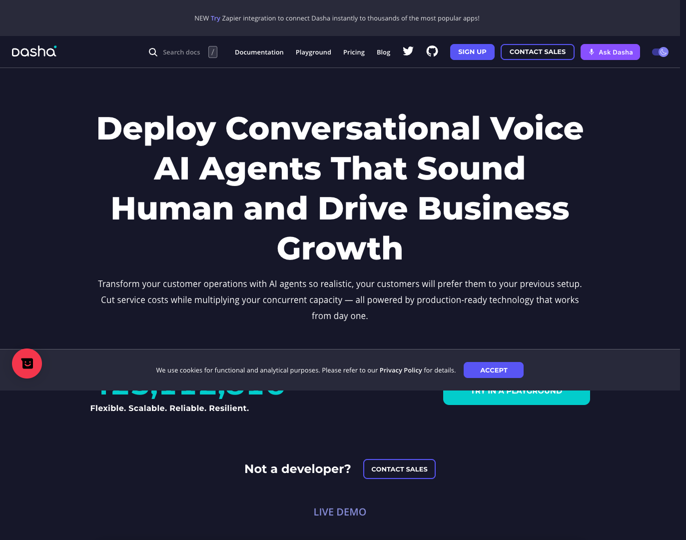 Dasha Voice AI screenshot