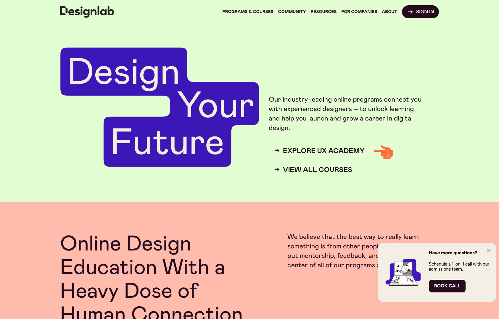 Designlab UI/UX Courses & Bootcamps screenshot