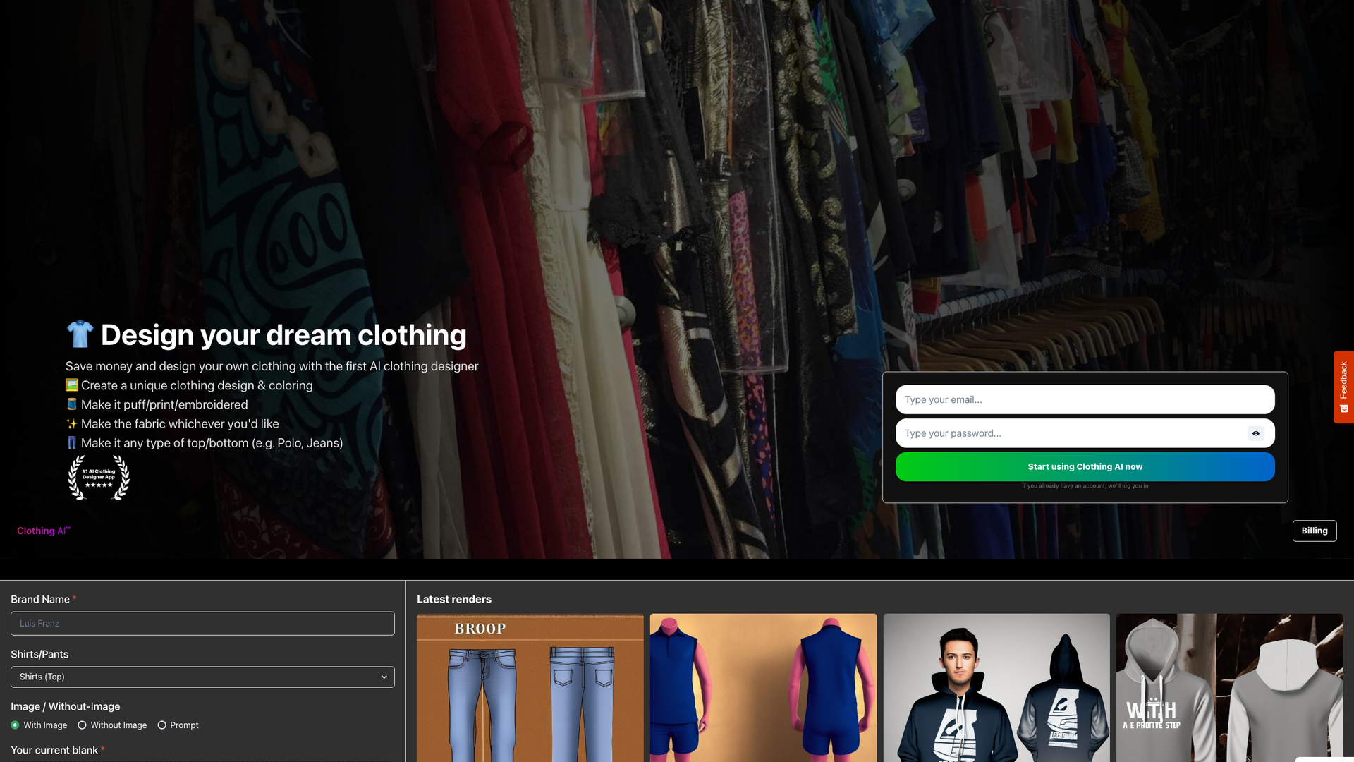Clothing AI screenshot