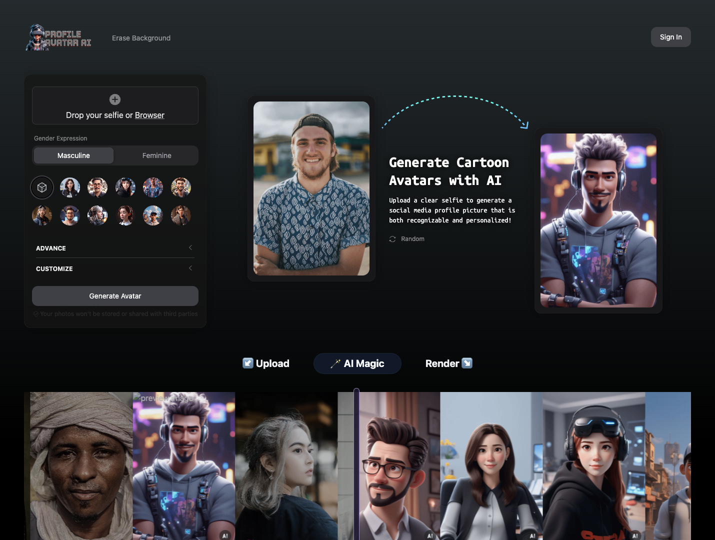 Profile Avatar AI screenshot