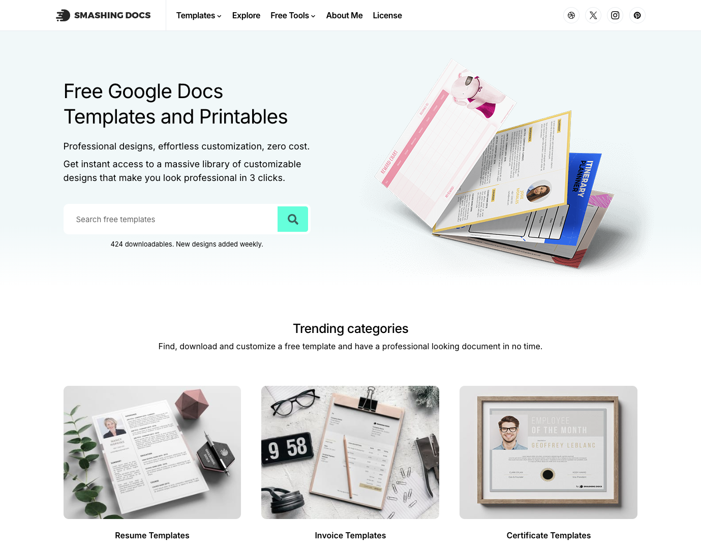SmashingDocs Free Google Docs Templates screenshot