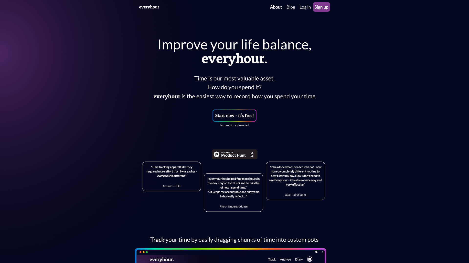 everyhour screenshot