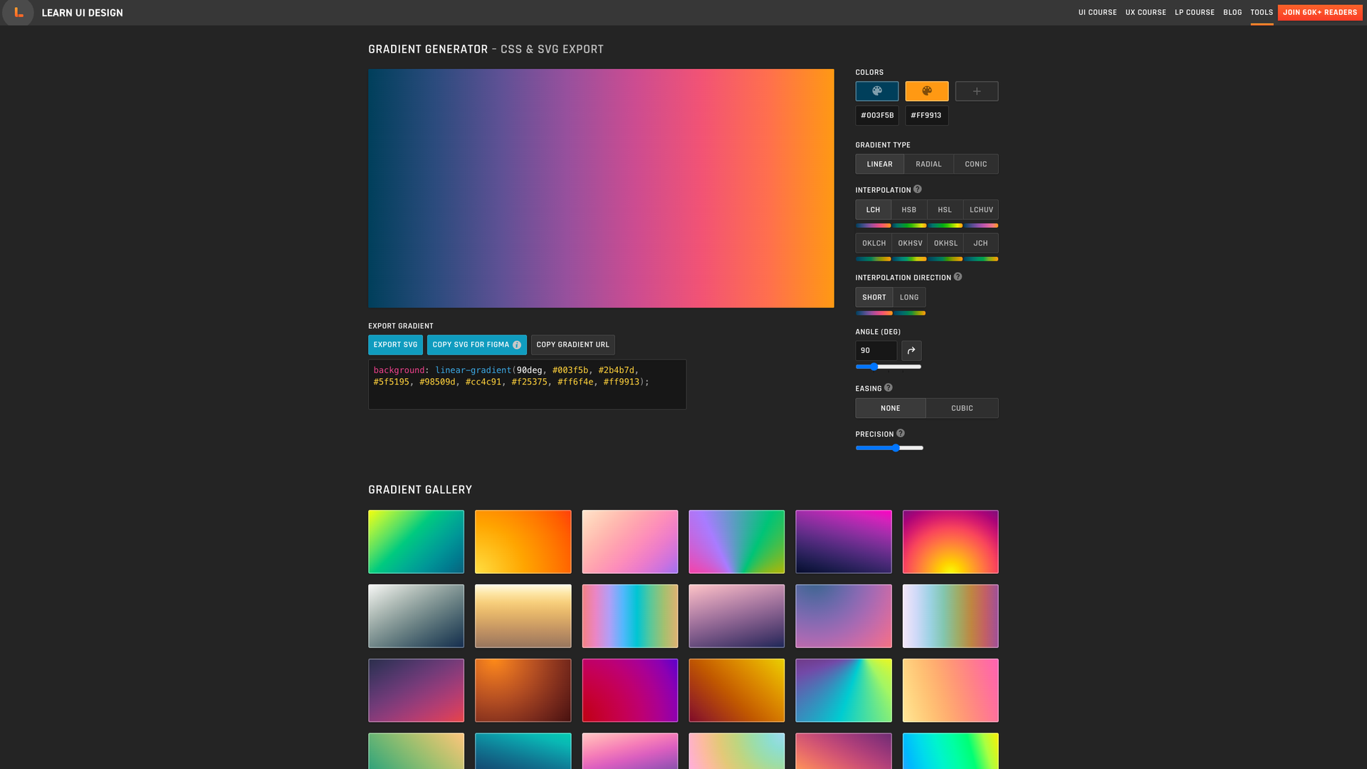 Gradient Generator screenshot