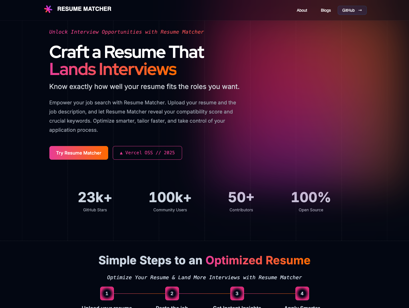 Resume Matcher screenshot