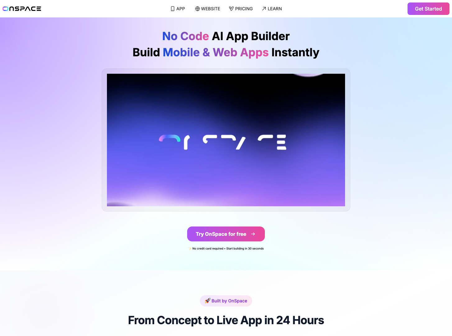 OnSpace AI screenshot