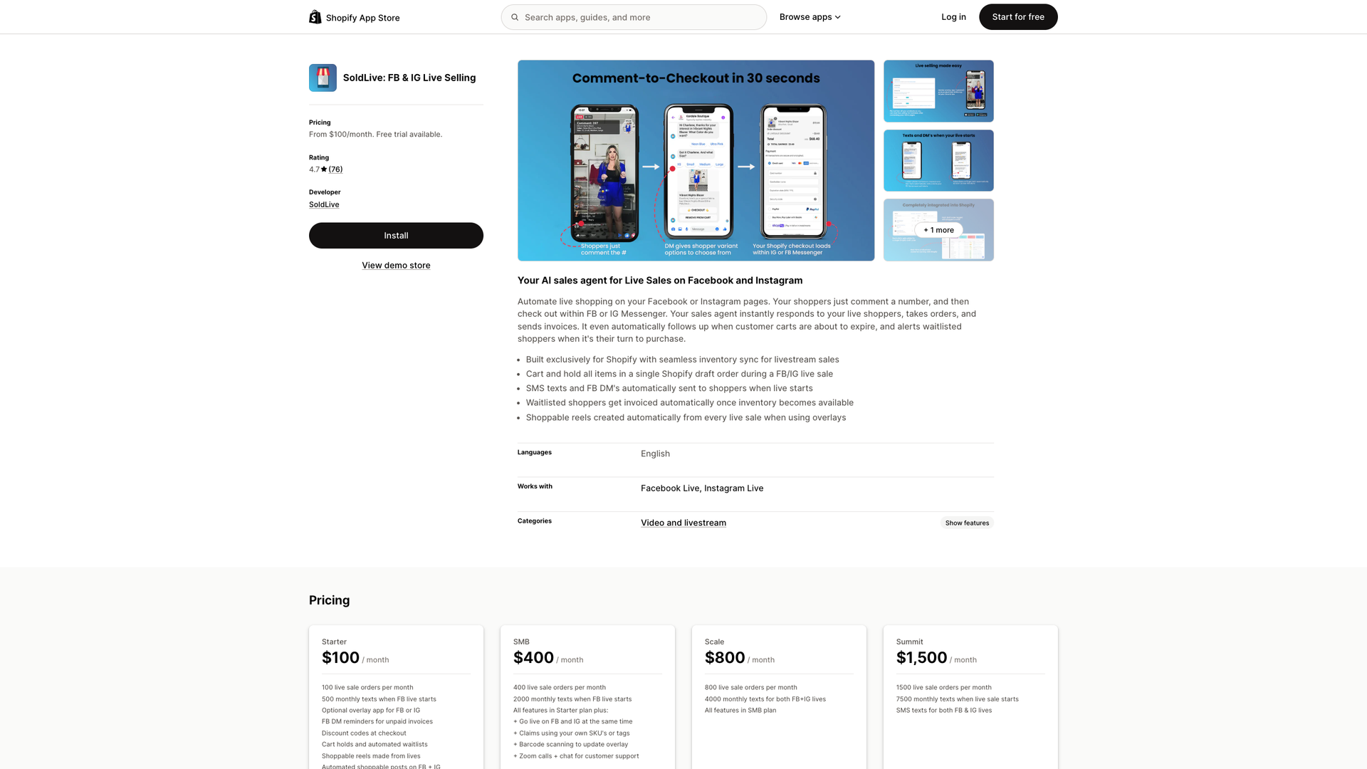 SoldLive: FB & IG Live Selling screenshot