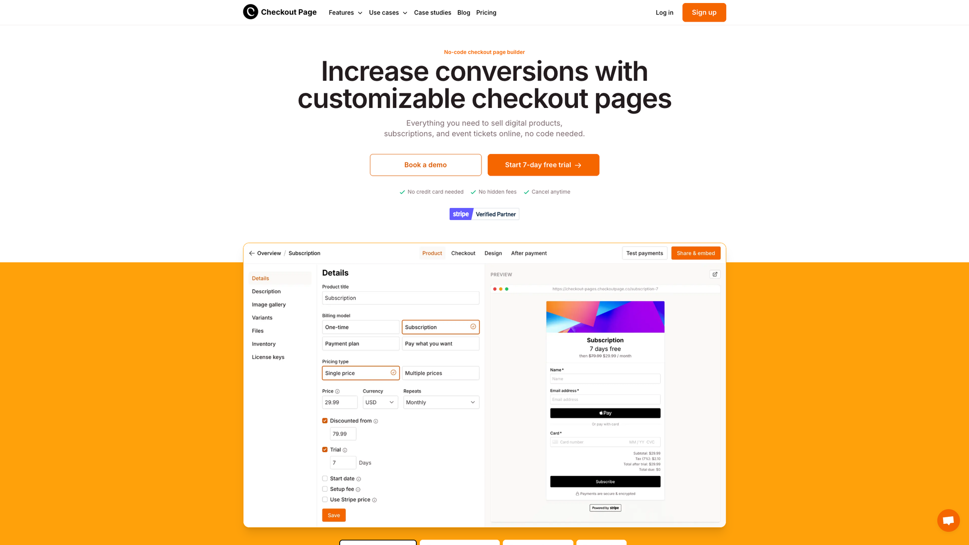 Checkout Page screenshot