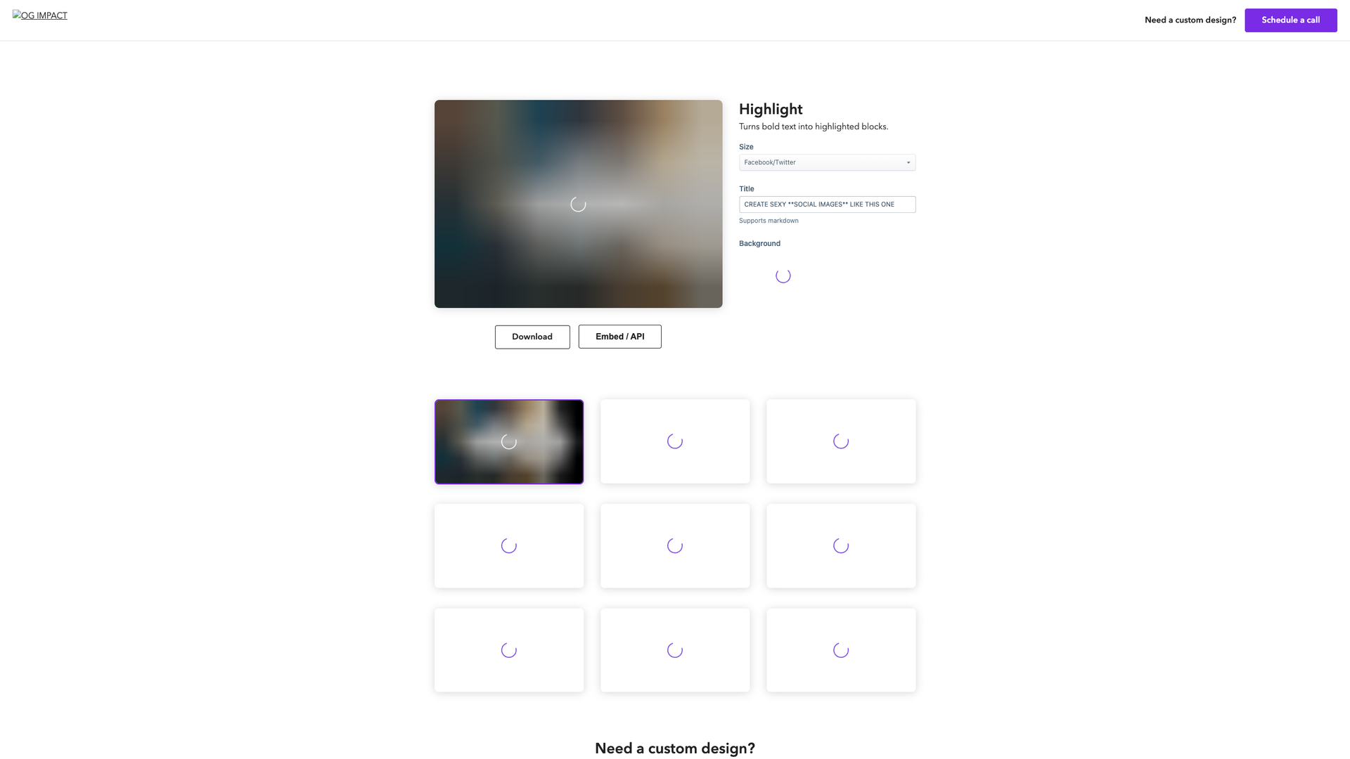 OGIMPACT Social Image Generator screenshot