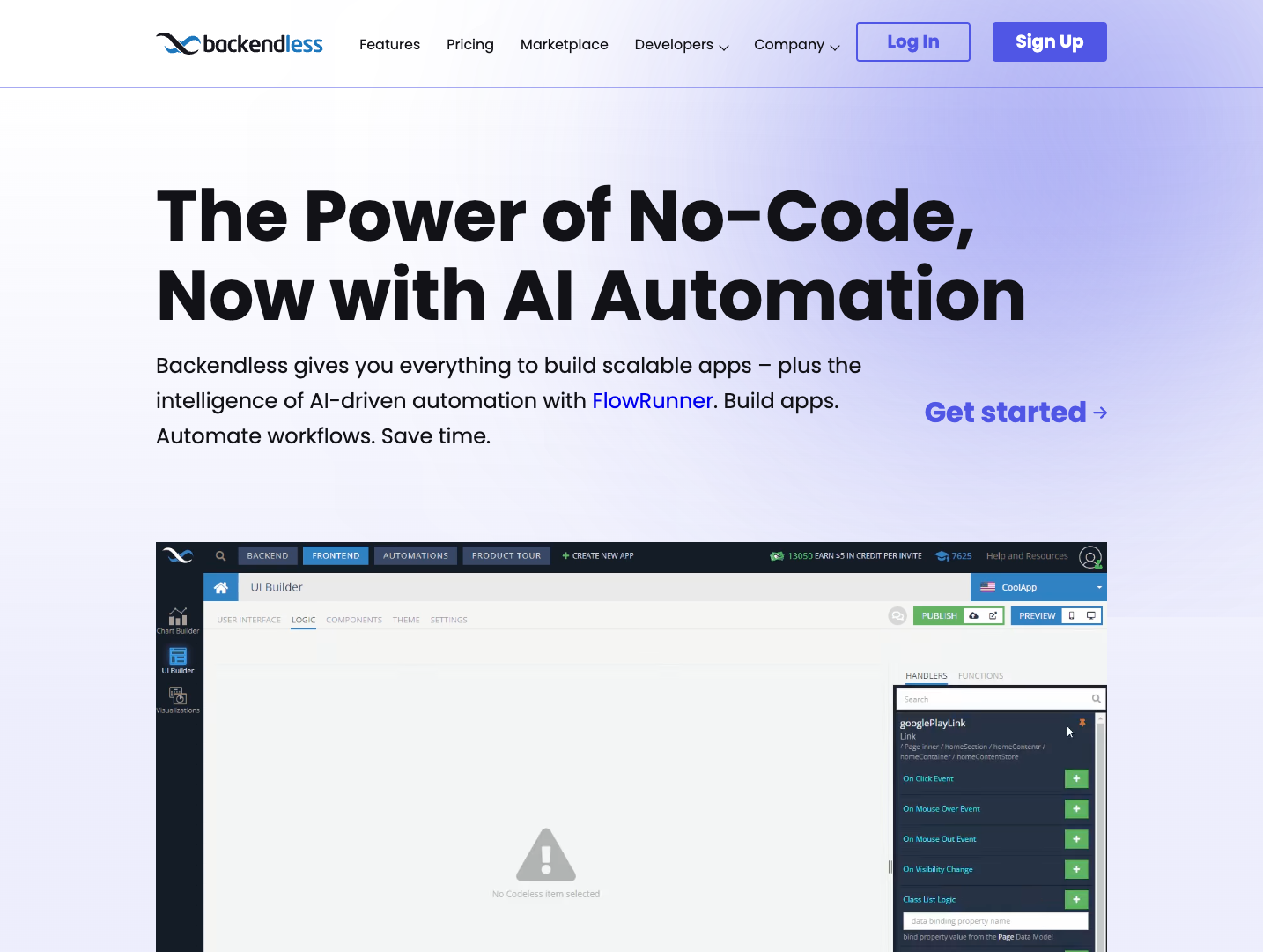 Backendless screenshot