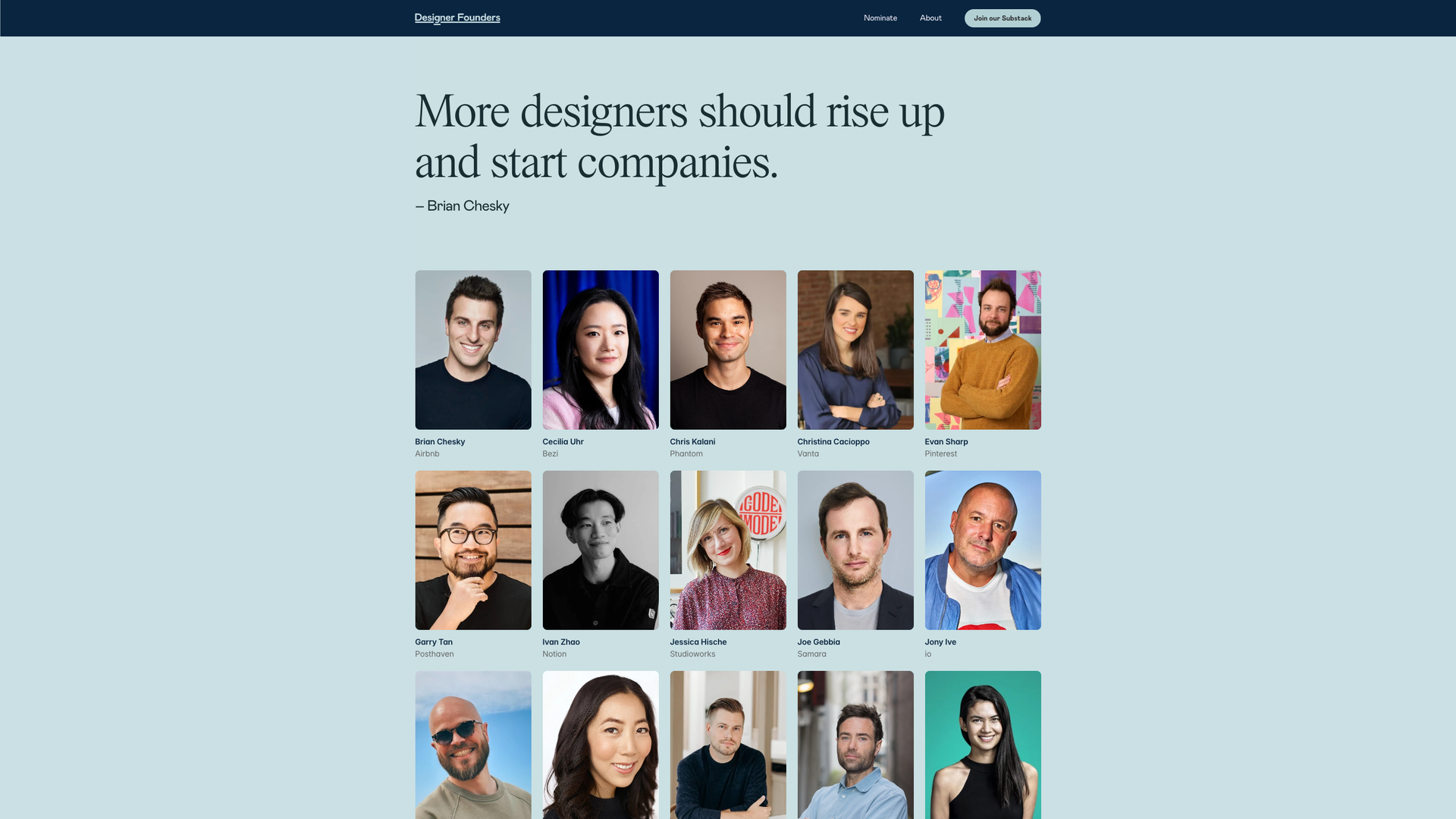 Designer Founders screenshot