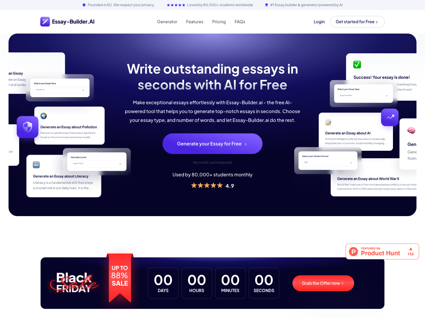 Essay Builder AI screenshot