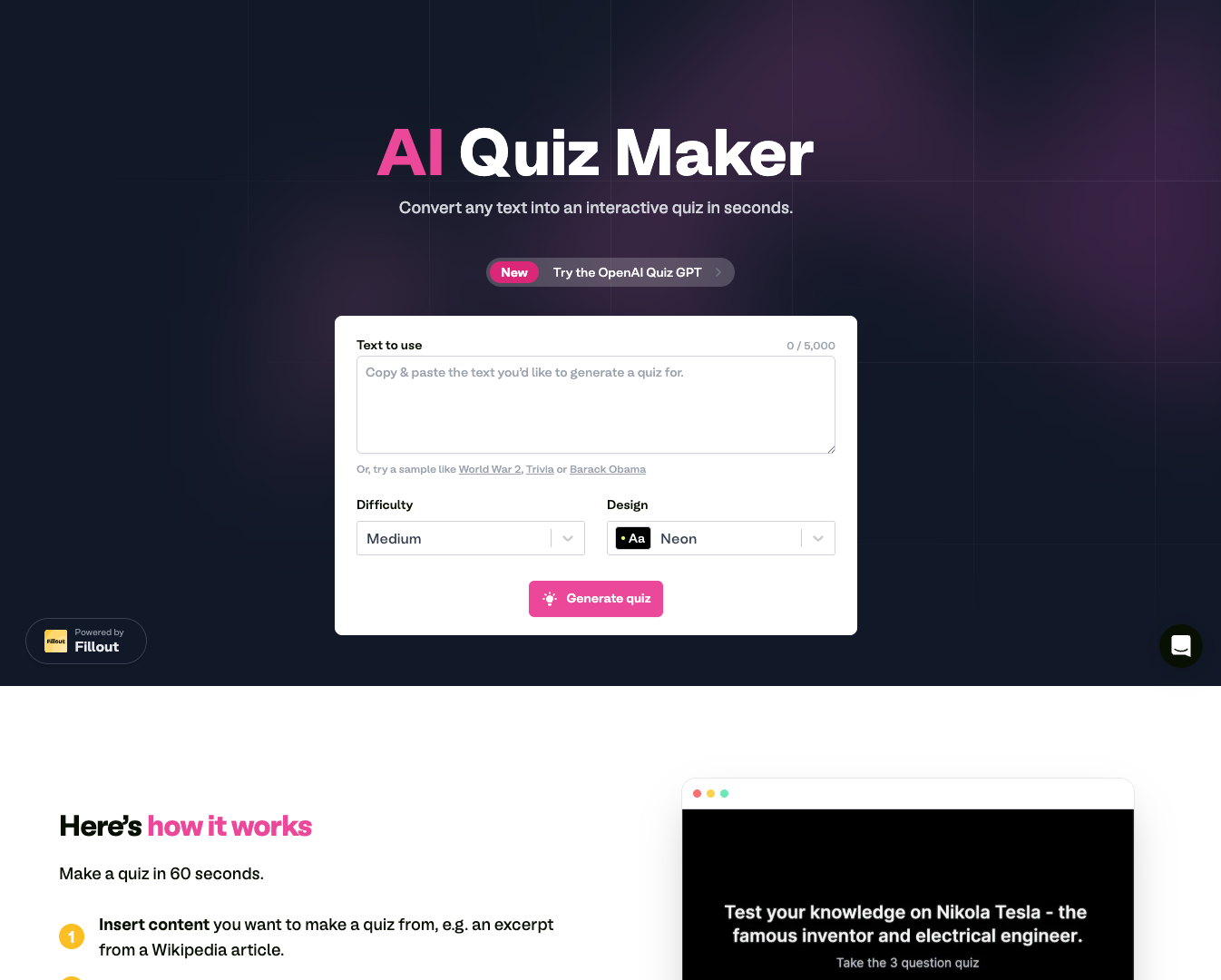 AI Quiz Maker screenshot