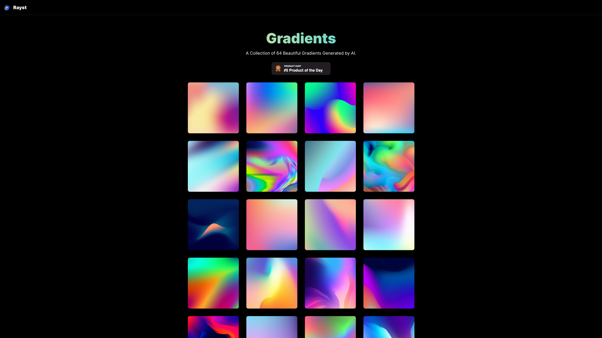 Rayst Gradients screenshot