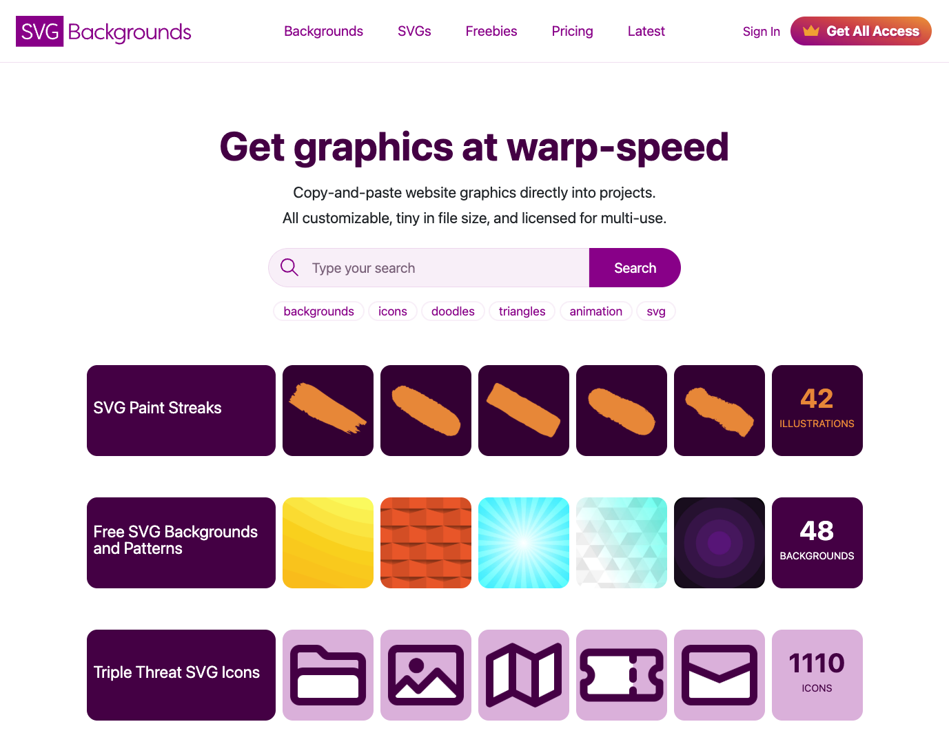 SVG Backgrounds screenshot