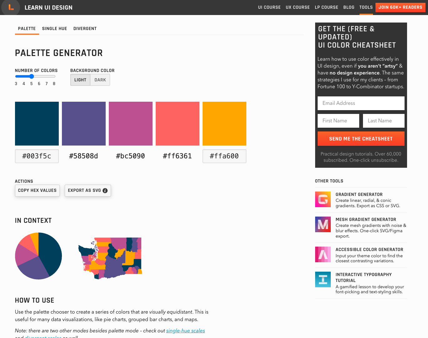 Data Viz Palette Generator screenshot