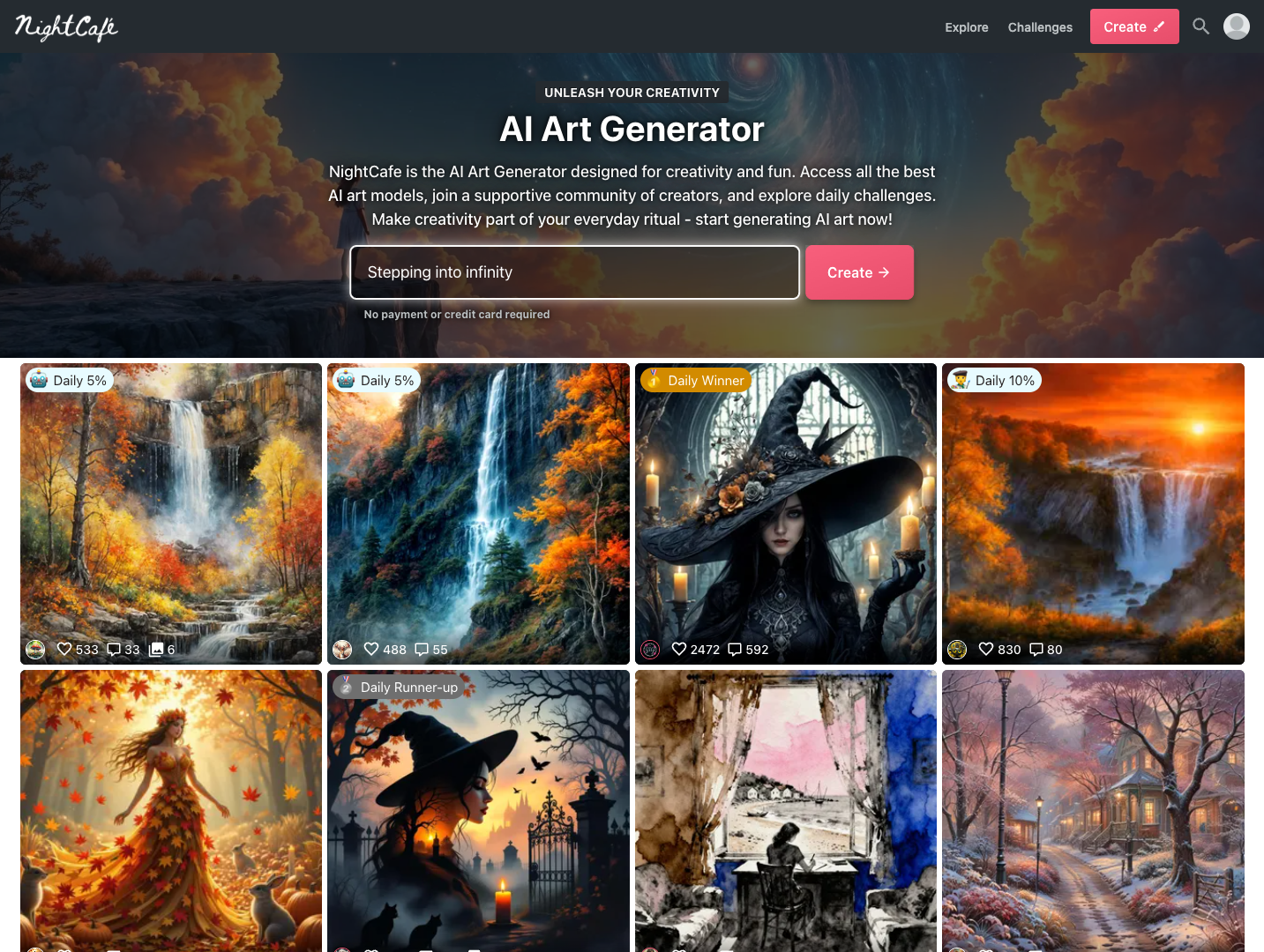 NightCafe screenshot