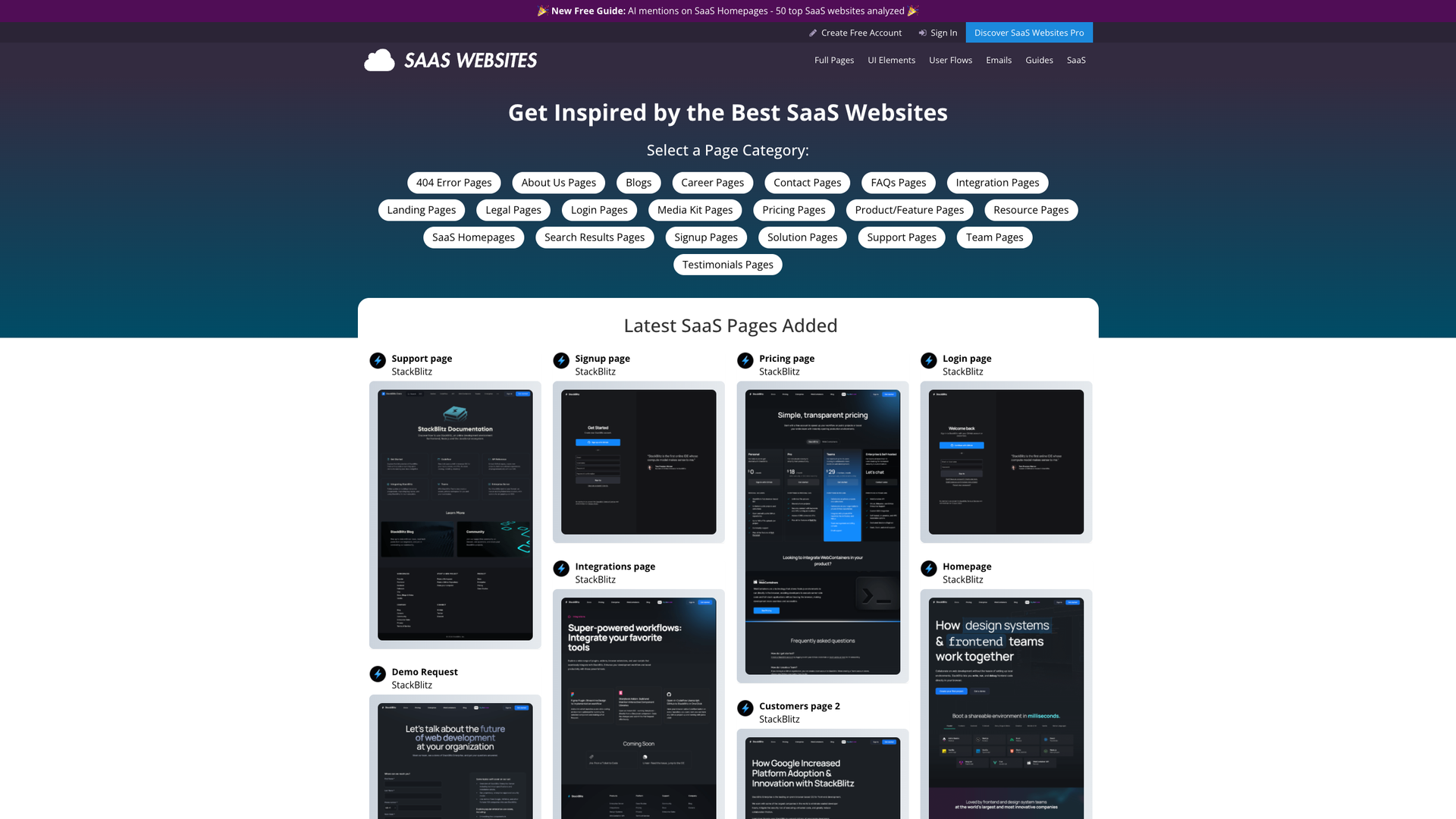 SaaSWebsites screenshot