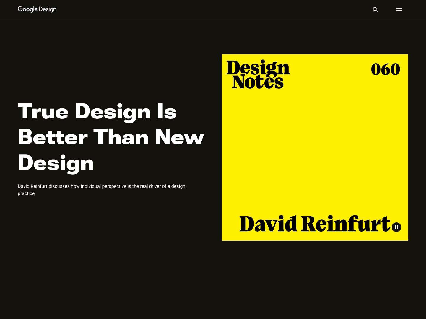 Google Design screenshot