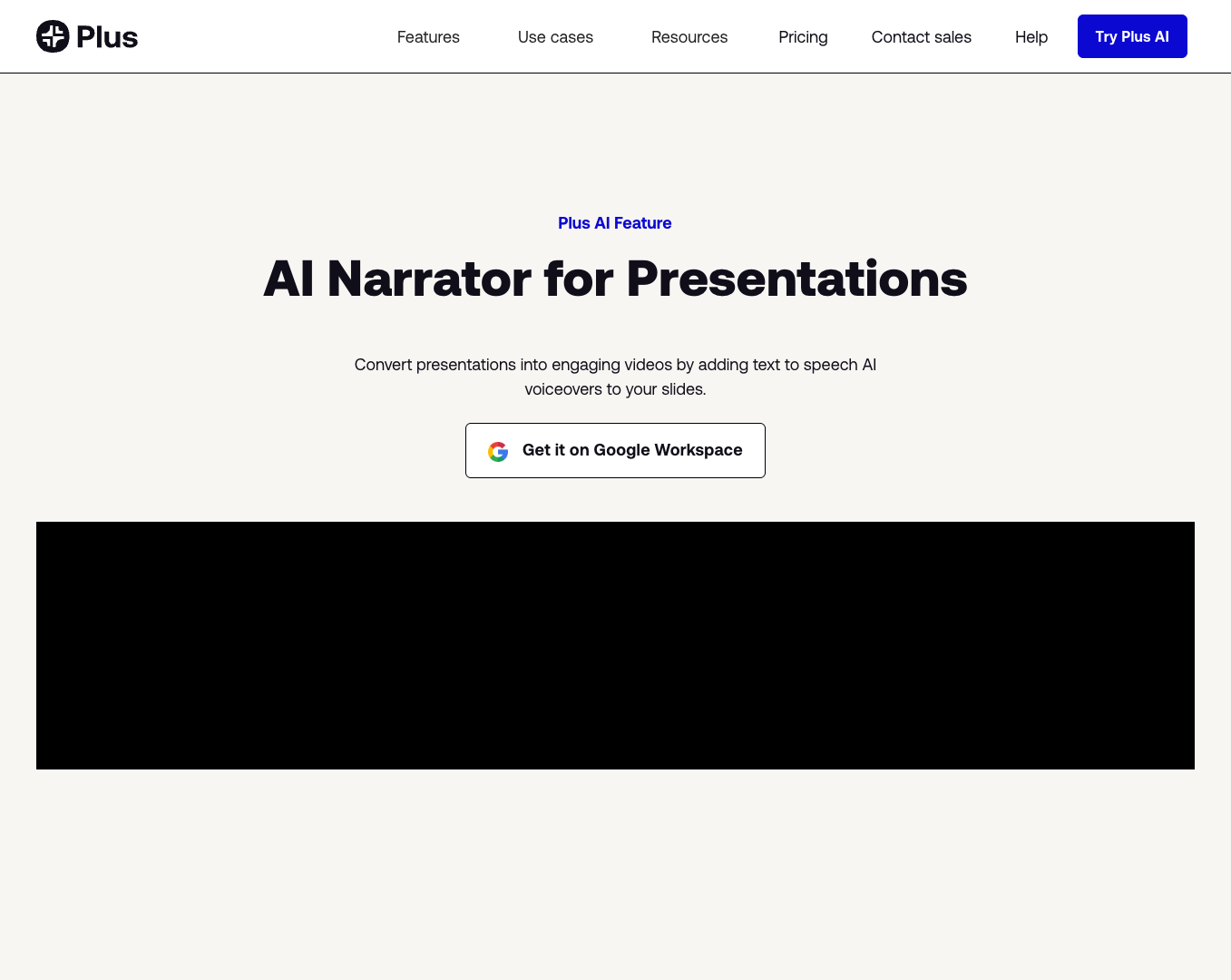 Plus AI Presentation Narrator screenshot