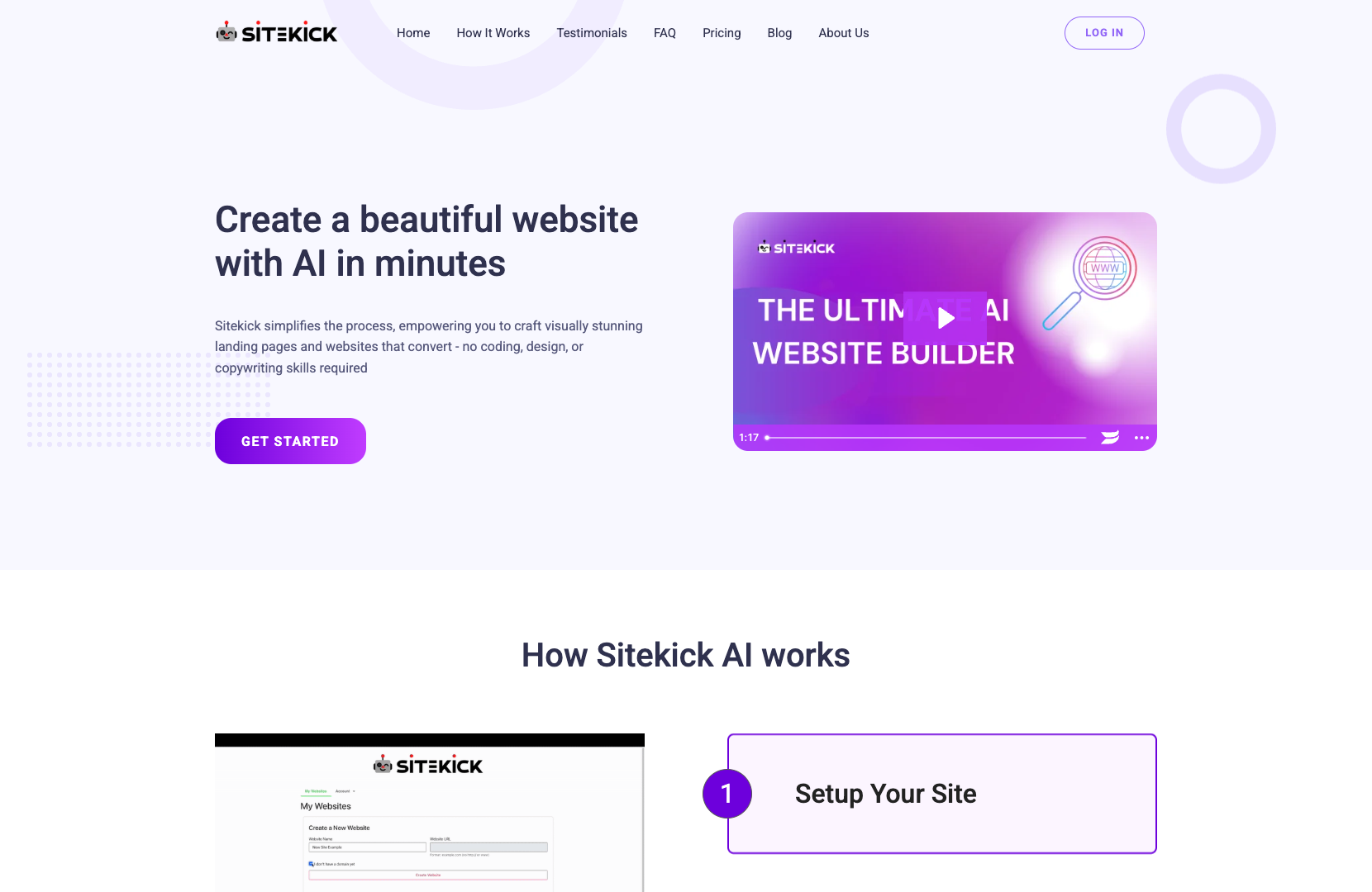 Sitekick AI screenshot