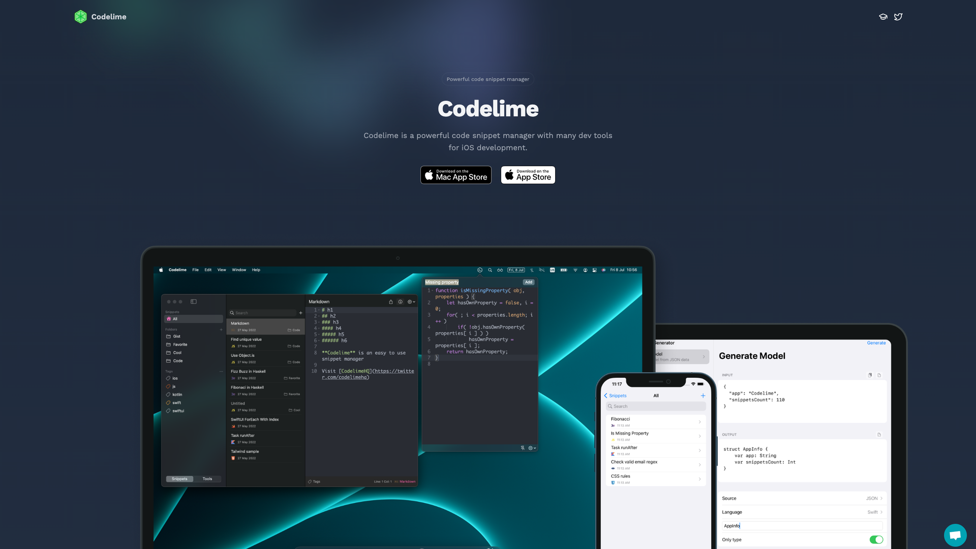 Codelime screenshot